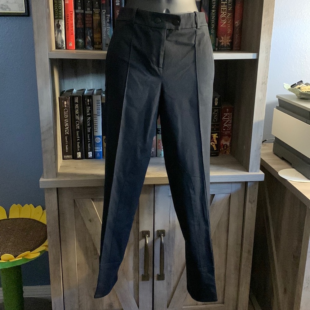Black Button Ankle Dress Pants